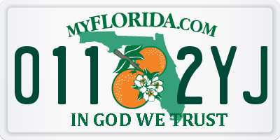 FL license plate 0112YJ