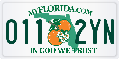 FL license plate 0112YN