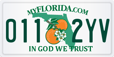 FL license plate 0112YV