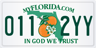 FL license plate 0112YY