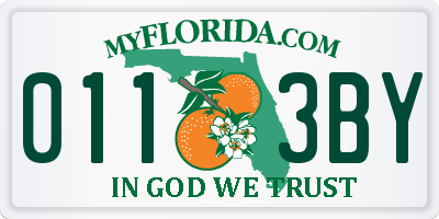 FL license plate 0113BY