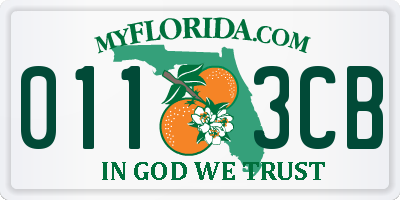 FL license plate 0113CB