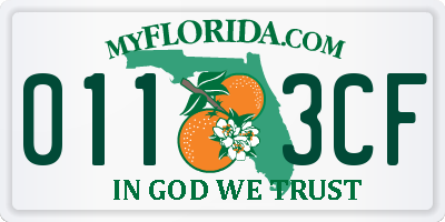 FL license plate 0113CF