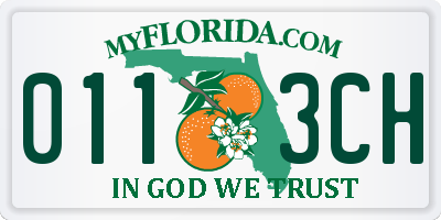 FL license plate 0113CH
