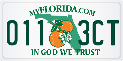 FL license plate 0113CT