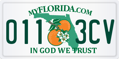 FL license plate 0113CV