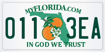 FL license plate 0113EA