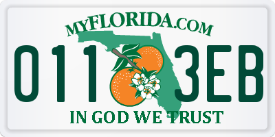 FL license plate 0113EB