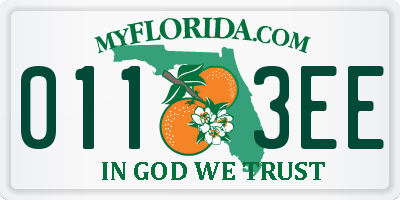 FL license plate 0113EE
