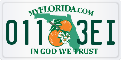 FL license plate 0113EI