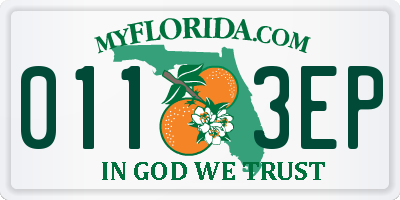 FL license plate 0113EP