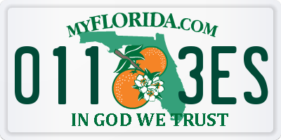 FL license plate 0113ES