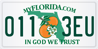 FL license plate 0113EU