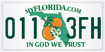 FL license plate 0113FH