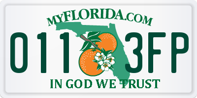 FL license plate 0113FP