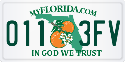 FL license plate 0113FV