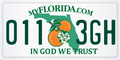 FL license plate 0113GH