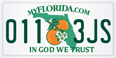 FL license plate 0113JS