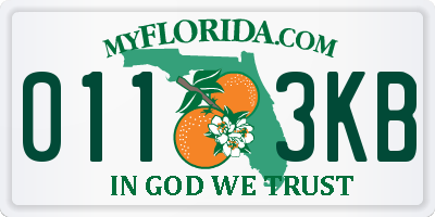 FL license plate 0113KB