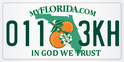 FL license plate 0113KH
