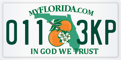 FL license plate 0113KP