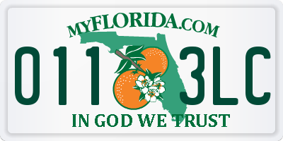 FL license plate 0113LC