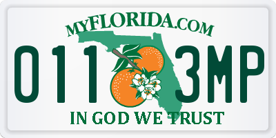 FL license plate 0113MP