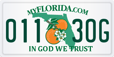FL license plate 0113OG