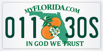 FL license plate 0113OS