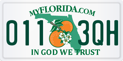 FL license plate 0113QH