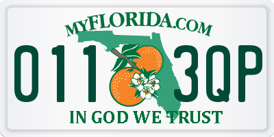 FL license plate 0113QP