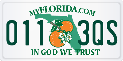 FL license plate 0113QS