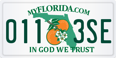 FL license plate 0113SE