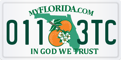 FL license plate 0113TC