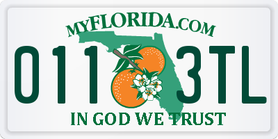 FL license plate 0113TL