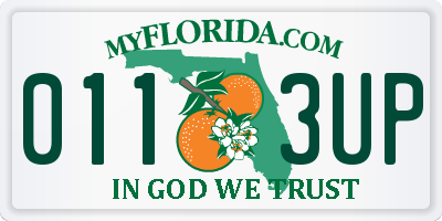 FL license plate 0113UP