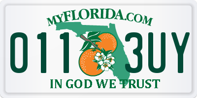 FL license plate 0113UY