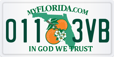FL license plate 0113VB