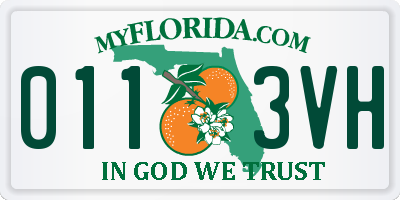 FL license plate 0113VH