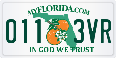 FL license plate 0113VR