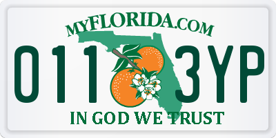 FL license plate 0113YP