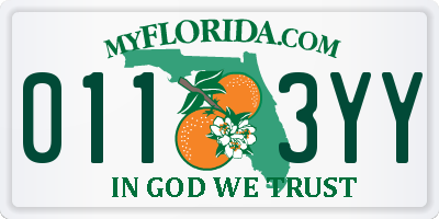 FL license plate 0113YY