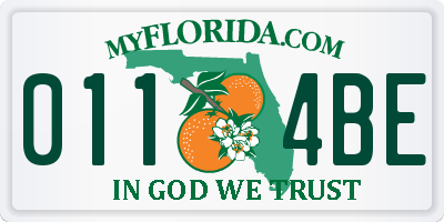 FL license plate 0114BE