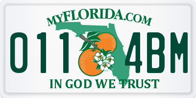 FL license plate 0114BM