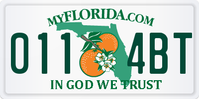 FL license plate 0114BT