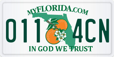 FL license plate 0114CN