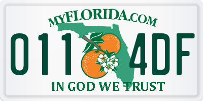 FL license plate 0114DF