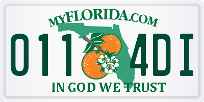 FL license plate 0114DI