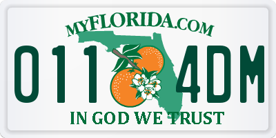 FL license plate 0114DM