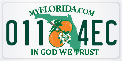 FL license plate 0114EC